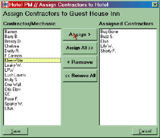 Assign a Select Contractor